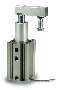 Cylinder produces rotary piston motion throughout stroke.