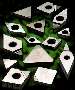 Polyerystalline Diamond Insert suits non-ferrous applications.