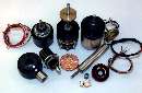 Potentiometers provide position feedback.