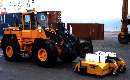 Sweeper Attachments offer capacities up to 1 cubic yard.