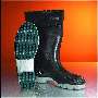Footwear provides slip resistance in slick conditions.