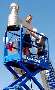 Micro-Scissor Lift has 25 ft working height.