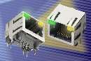 Modular Jacks indicate transmit/receive and line status.