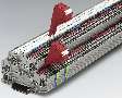 Double Level Terminal Block has angled wire entrance.