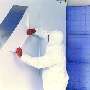 Booth Coating is water-based and goes on in seconds.