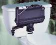 Toilet incorporates pressure-assist operating system.