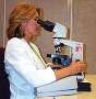 Ergonomic Support provides comfort for microscope users.