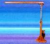 Jib Crane features hydraulically operated mast.