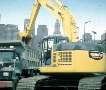 Hydraulic Excavator works in space-restricted areas.