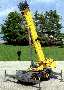 Boom Crane is suited for rough terrain.