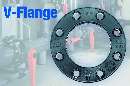 Flange Ring features V-shaped groove in inner diameter.