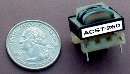 Transformer monitors current in low frequency applications.