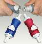 Coupling has non-spill valve design.