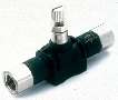 Flow Regulators feature fine adjustment screw.