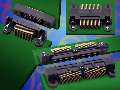 Connectors secure perpendicular and co-planar boards.
