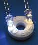 White LEDs offer hard and soft light options.