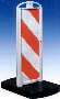 Barricade helps ensure construction traffic safety.