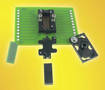 BGA Circuit Socket mounts to PCB without soldering or screws.