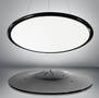 LED Panel Pendant has uniquely round and flat design.