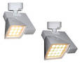 Dimmable LED Track Luminaire has lockable hot aiming mechanism.
