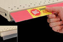 Label Holder delivers product information at shelf edge.