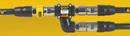 Overmolded M40 Connectors withstand harsh environments.