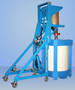 Caster-Portable Drum Discharger offers dust-tight connection.