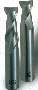 End Mills remove chips in aluminum applications.