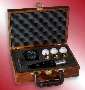 Pistonphone calibrates acoustic pressure sensors.