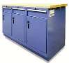 Cabinets ride on cushion of air to facilitate transport.