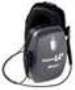 Earmuffs have snap-in adapters to fit most hard hats.