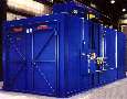Walk-In Batch Oven cures powder on aircraft components.