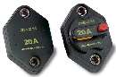 Circuit Breakers are offered with ratings from 10–50 A.