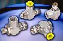 Flow Control Valves control air from cylinders.
