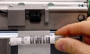 Printer offers option for test tube labeling.