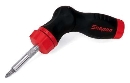 Ratcheting Screwdriver tackles tough turning tasks.