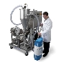 Disperser transfers powders into liquids in single pass.