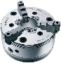 Lathe Chuck has design that facilitates jaw exchange.
