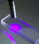 Adhesives cure in seconds when exposed to UV light.