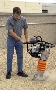 Rammers compact cohesive and mixed soils.