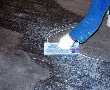 Epoxy Gel repairs concrete floors.