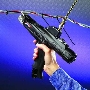 Pneumatic Tool handles heavy-duty cable ties.