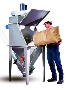 Manual Dumping Station has flexible screw conveyor.