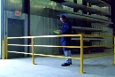 Handrail System defines work areas and protects employees.