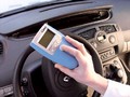 Handheld Instrument measures color and gloss.