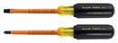 Insulated Screwdrivers protect user against shock.