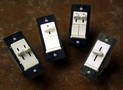 Light Dimmers come in single and dual slide models.