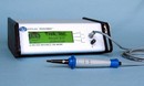 Voltmeter measures voltage on ESD-sensitive devices.