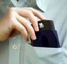 Portable Scale fits in shirt pocket.