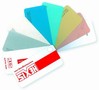 Window Decorating Film gives appearance of etched glass.